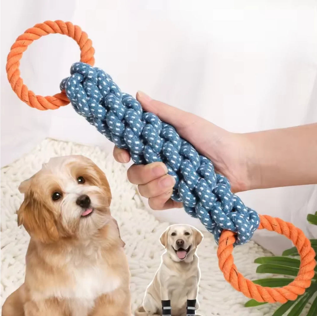 Cotton Tug Rope Toy with Handles - Medium & Large Dogs