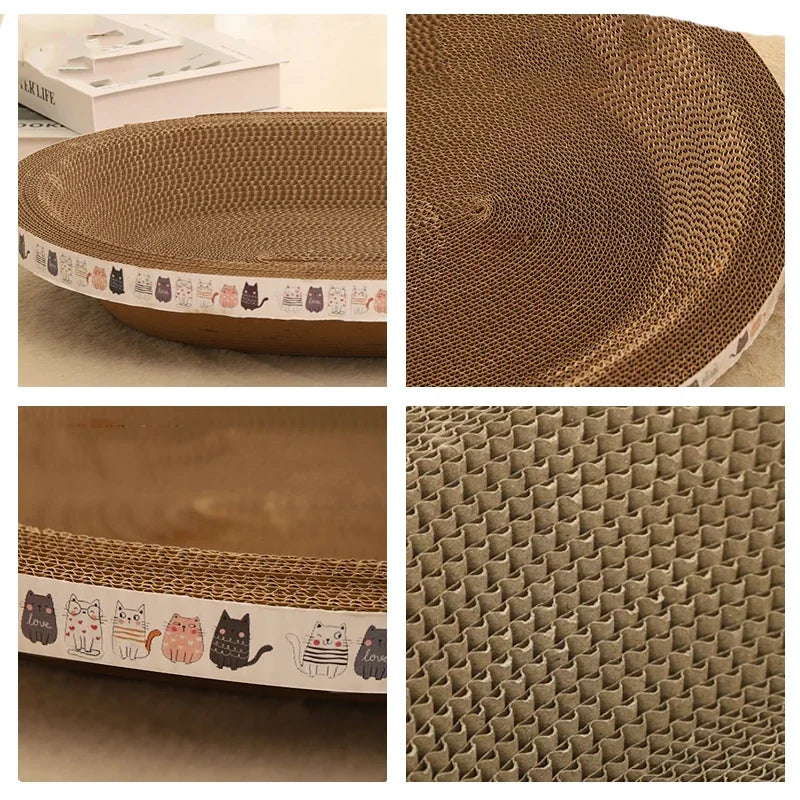 Corrugated Cat Scratcher Bowl with Catnip