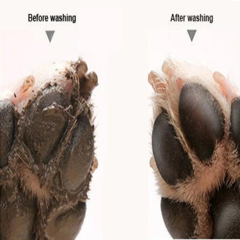 Dog Paw Cleaner Cup with Silicone Bristles