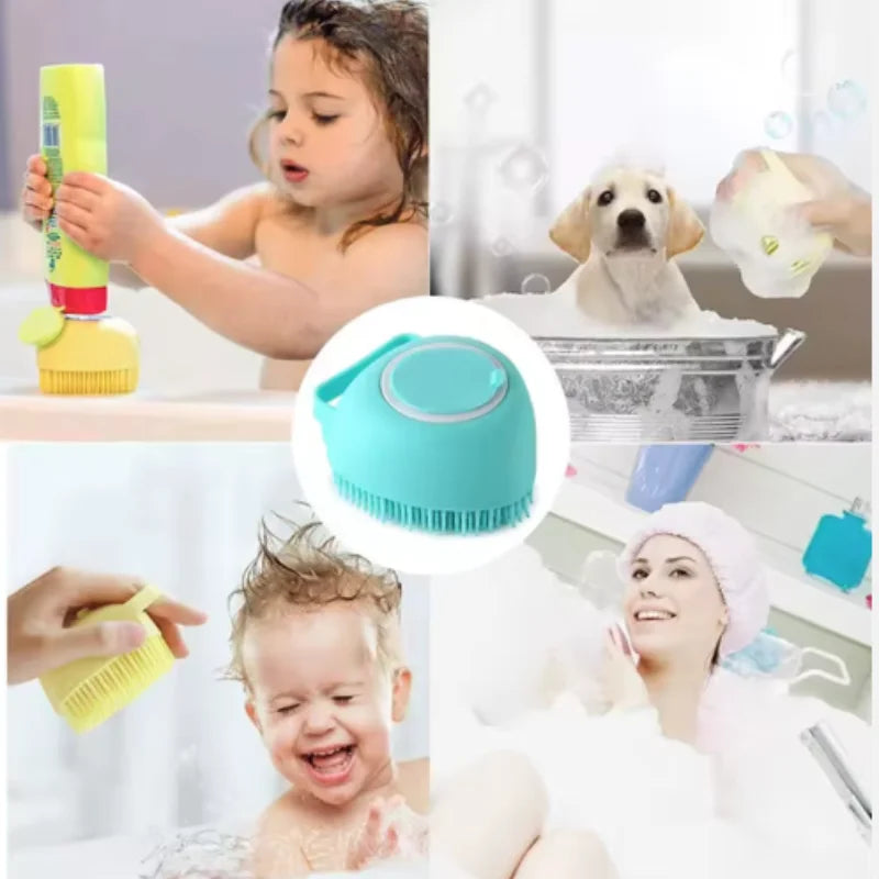 Silicone Bath Brush with Shampoo Dispenser