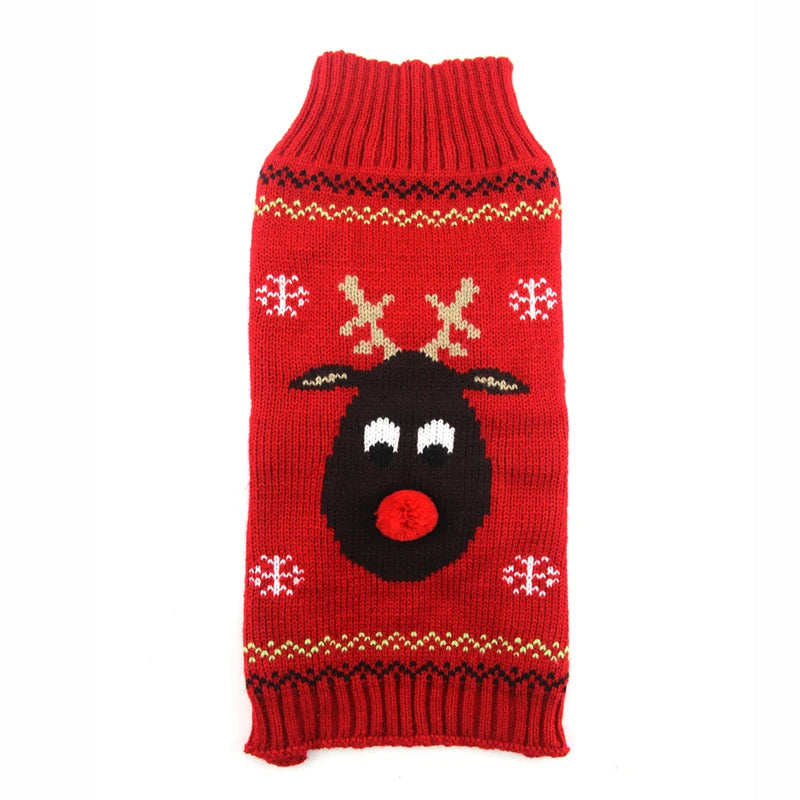 Weihnachtspullover für Hunde – Gestrickter Festtags-Pulli für kleine & große Hunde