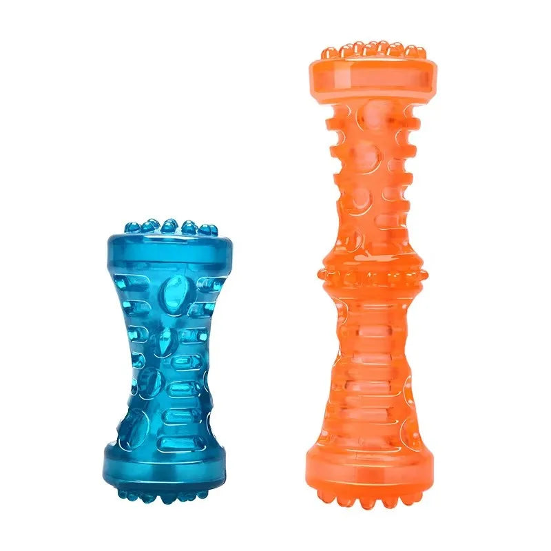 Rubber Dental Chew Bone with Squeaker