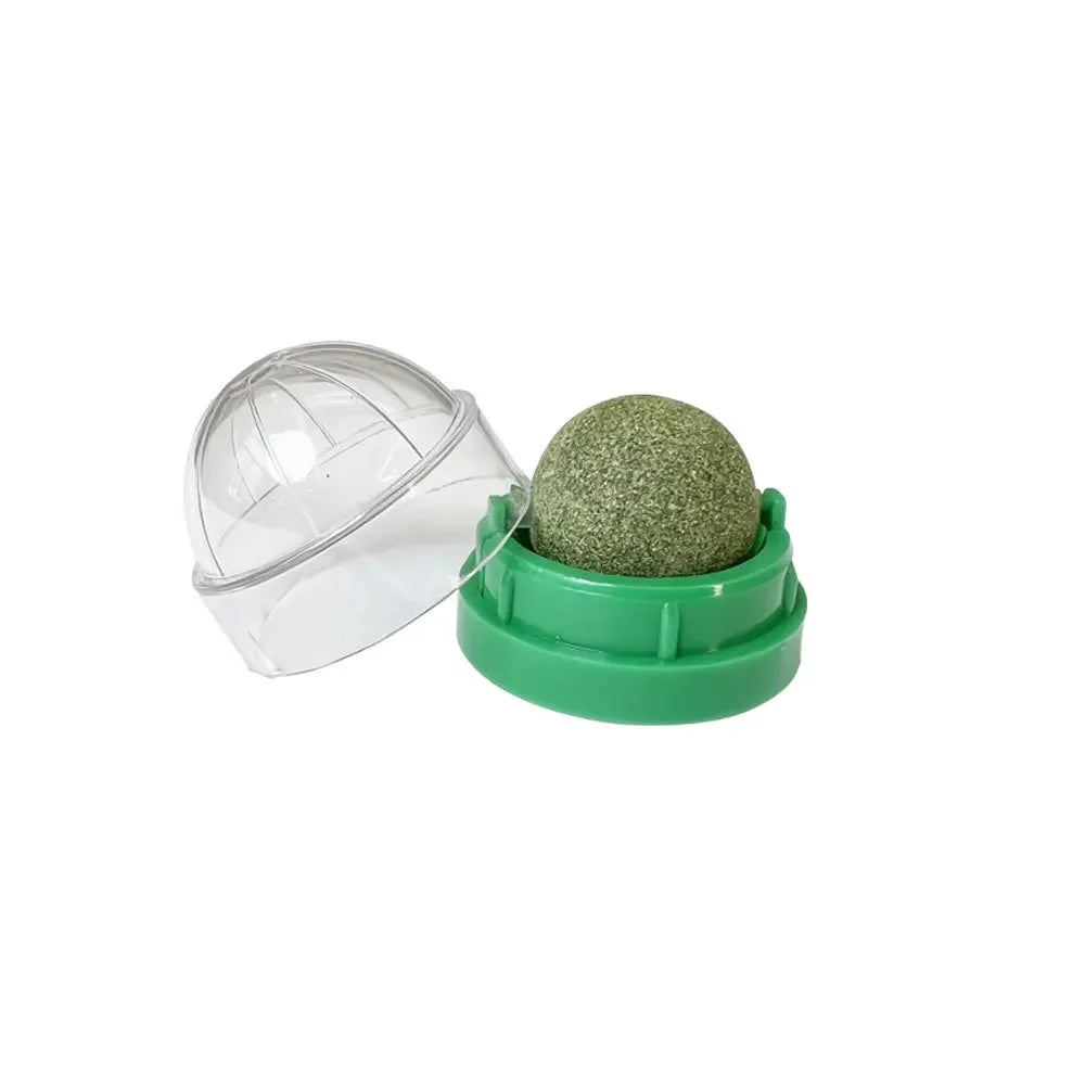 Catnip Wall Ball - Stick-On Licking Toy for Cats