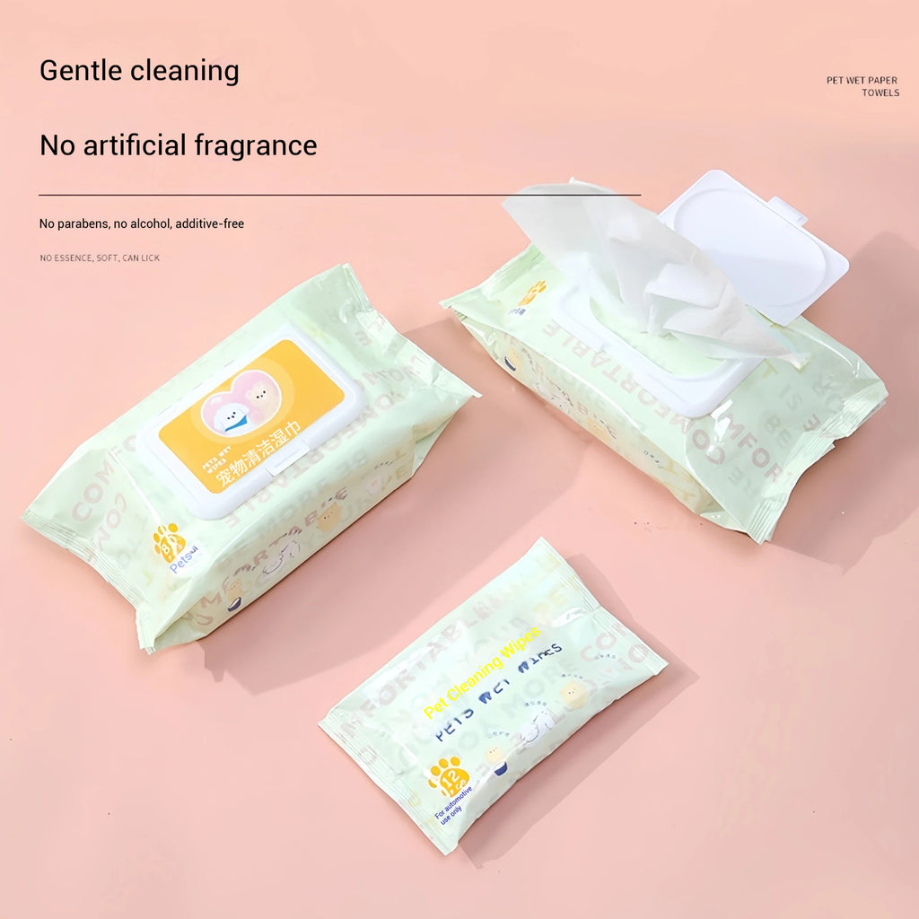 Pet Grooming Wipes - 3 Packs of 80