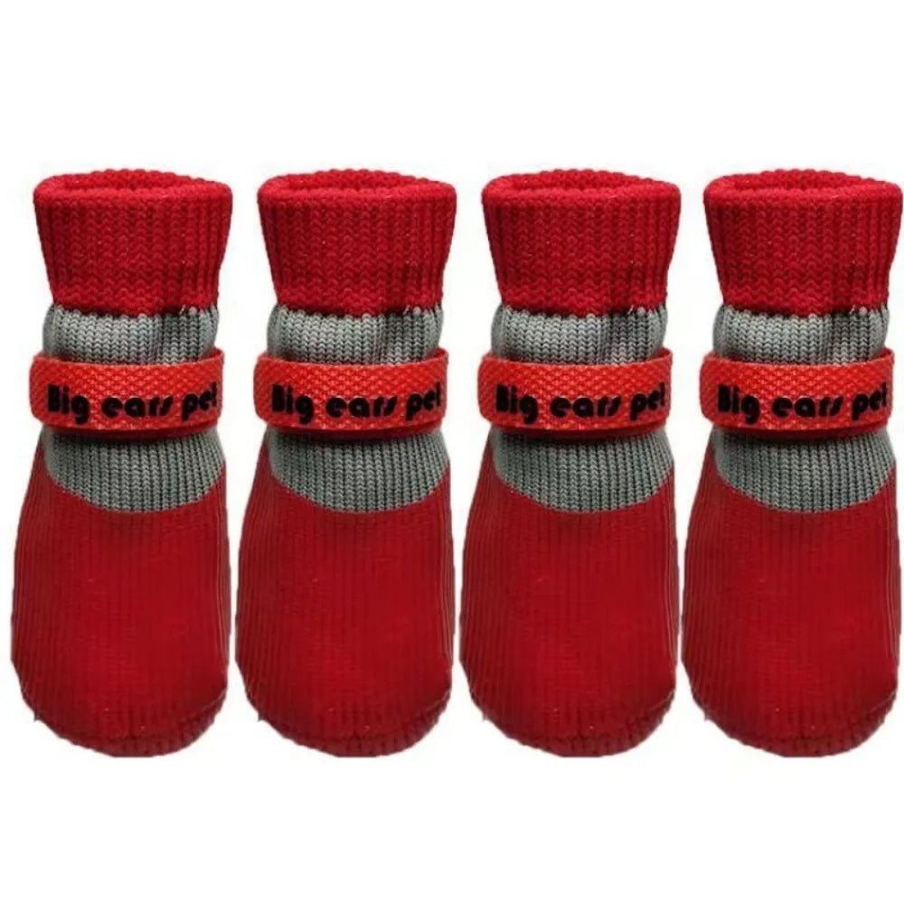 Waterproof Dog Boots – Non-Slip Winter Paw Protection, Set of 4