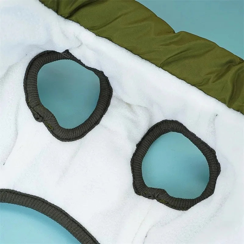 Padded Dog Jacket with Built-In Harness – Winter Coat