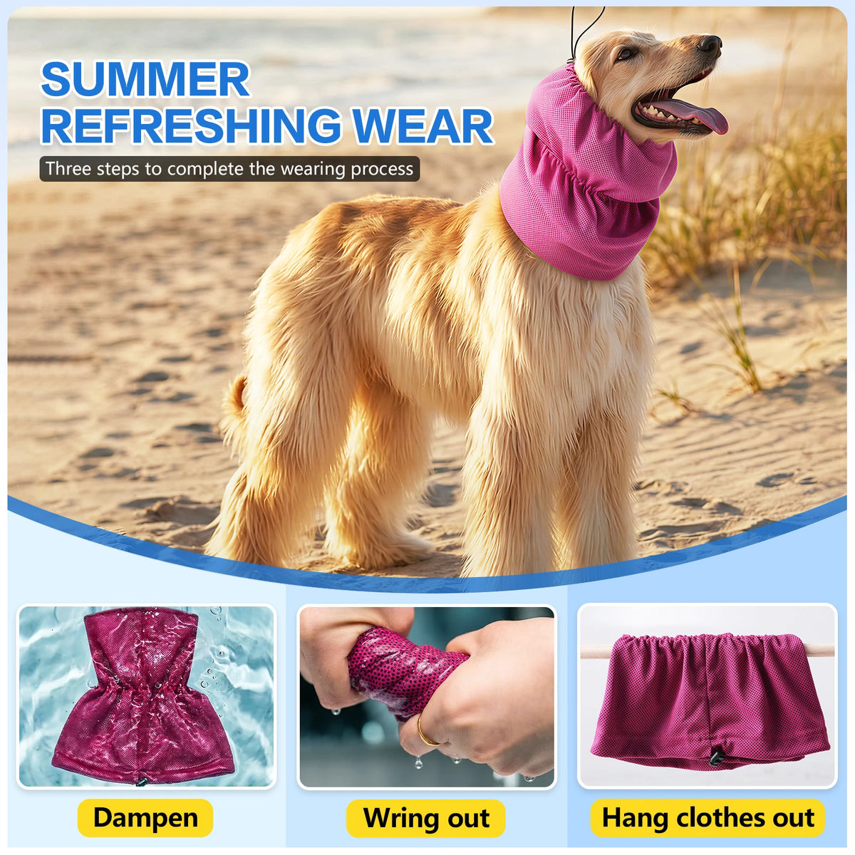 Cooling Bandana for Dogs - Evaporative Neck Wrap