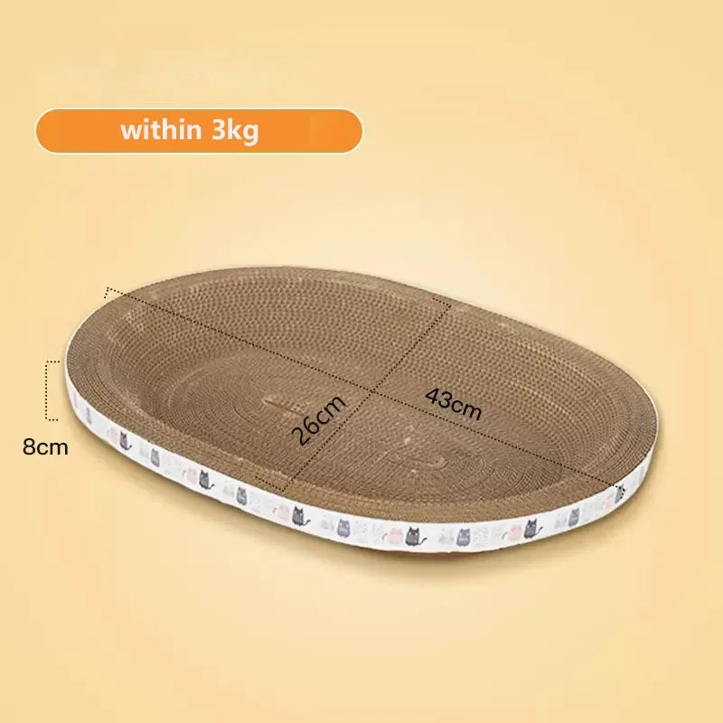 Corrugated Cat Scratcher Bowl with Catnip