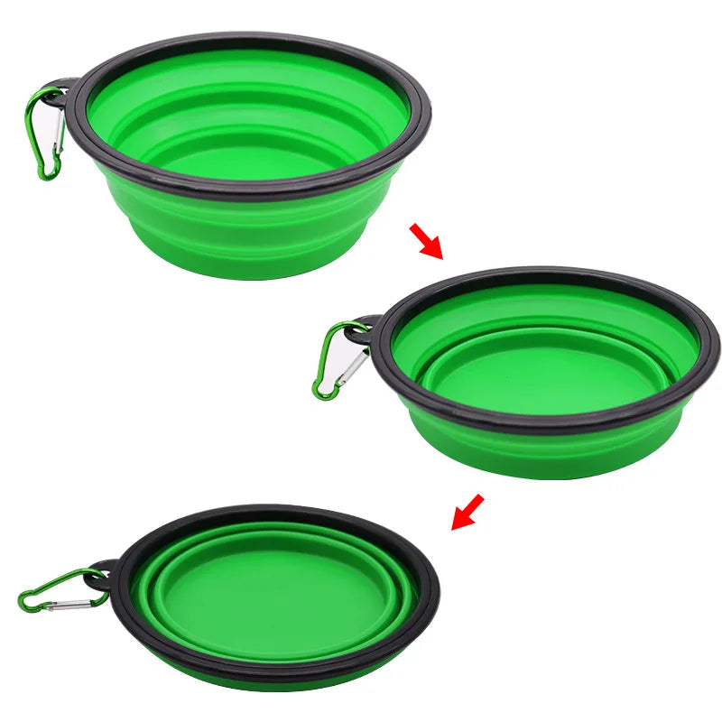 Collapsible Travel Bowl with Carabiner - 350 or 650 ml