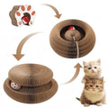 Folding Cardboard Cat Scratcher with Bell Ball