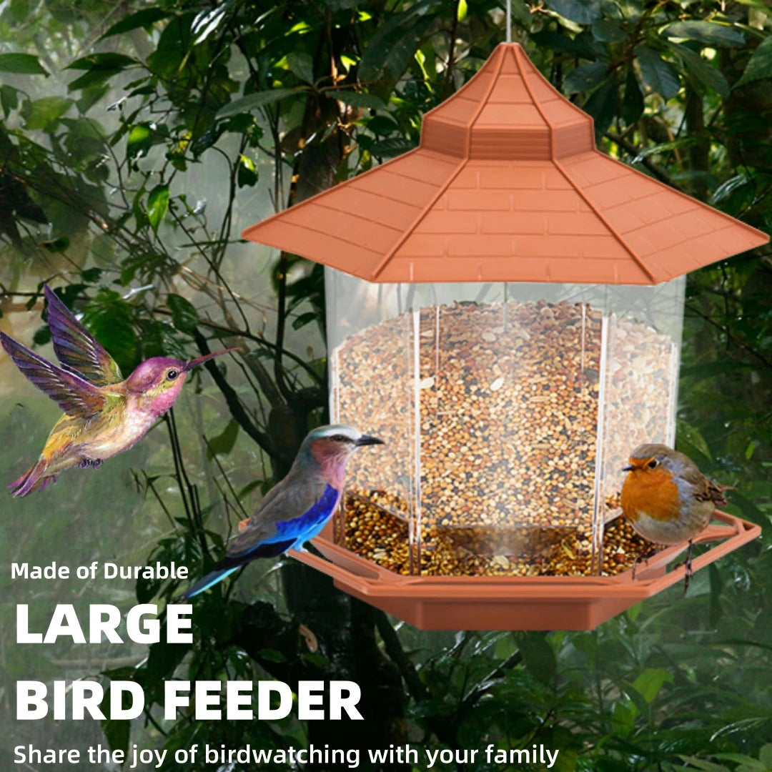 Hanging Bird Feeder – Gazebo Seed House for Garden Birds