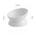 Tilted Ceramic Cat Bowl on Stand