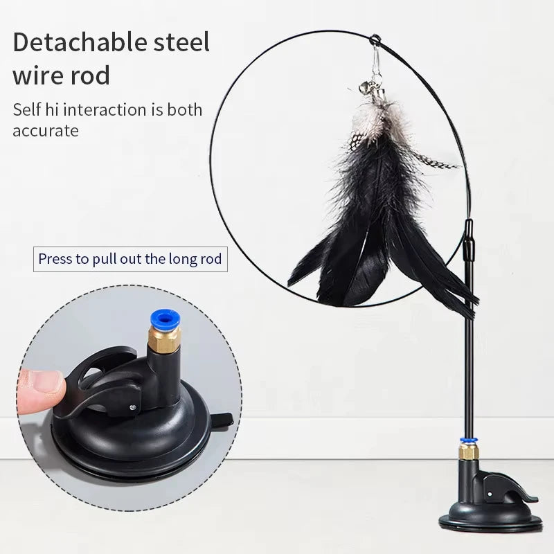 Hands-Free Cat Teaser – Wearable Wand for Solo Play