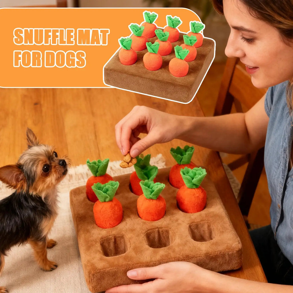 Carrot Patch Puzzle Toy – Snuffle Game for Dogs & Puppies