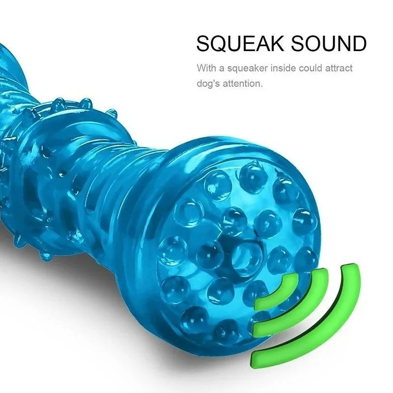 Rubber Dental Chew Bone with Squeaker