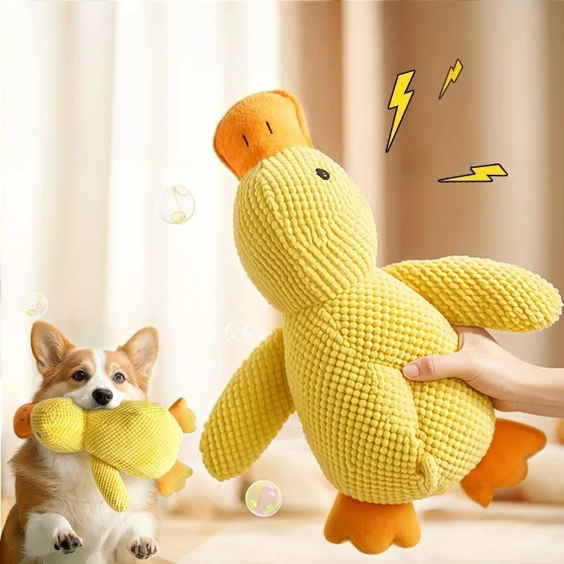 Squeaky Plush Duck Dog Toy