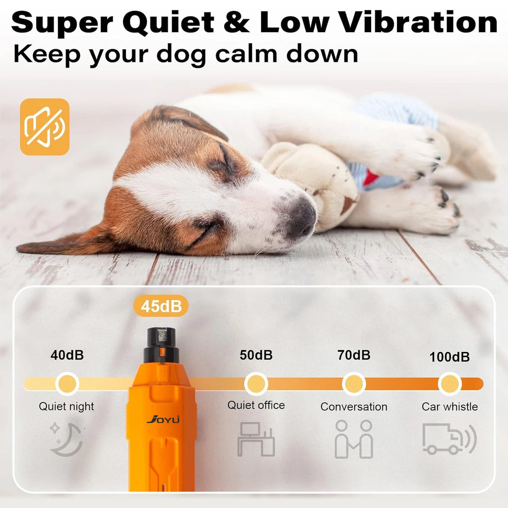 Quiet Dog Nail Grinder - 6 Speeds, Rechargeable