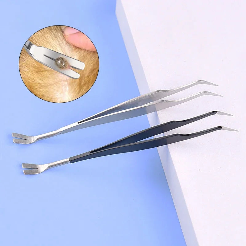 2-in-1 Tick Remover Tool with Tweezers