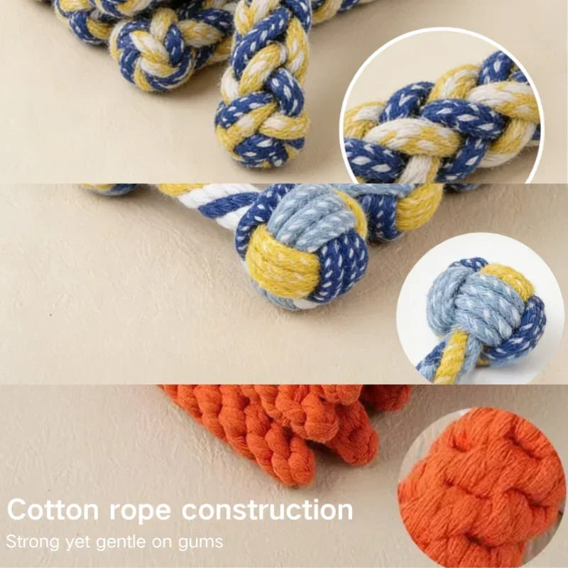 Plant-Dyed Cotton Rope Dog Chew Toy