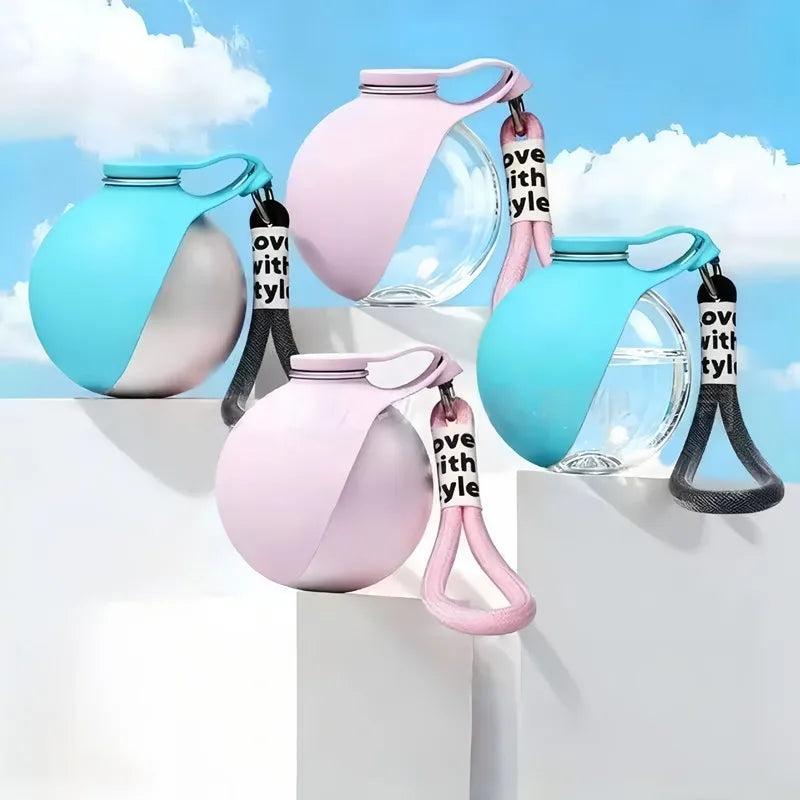 Portable Dog Water Bottle with Built-In Bowl
