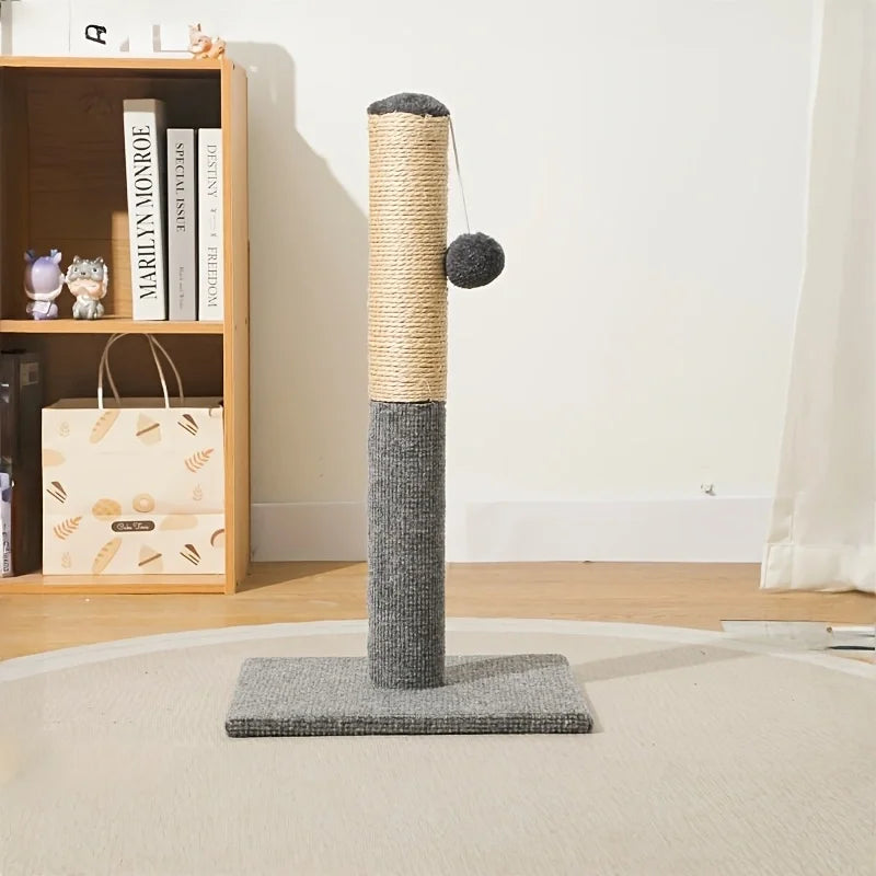 Sisal Cat Scratching Post with Dangling Ball