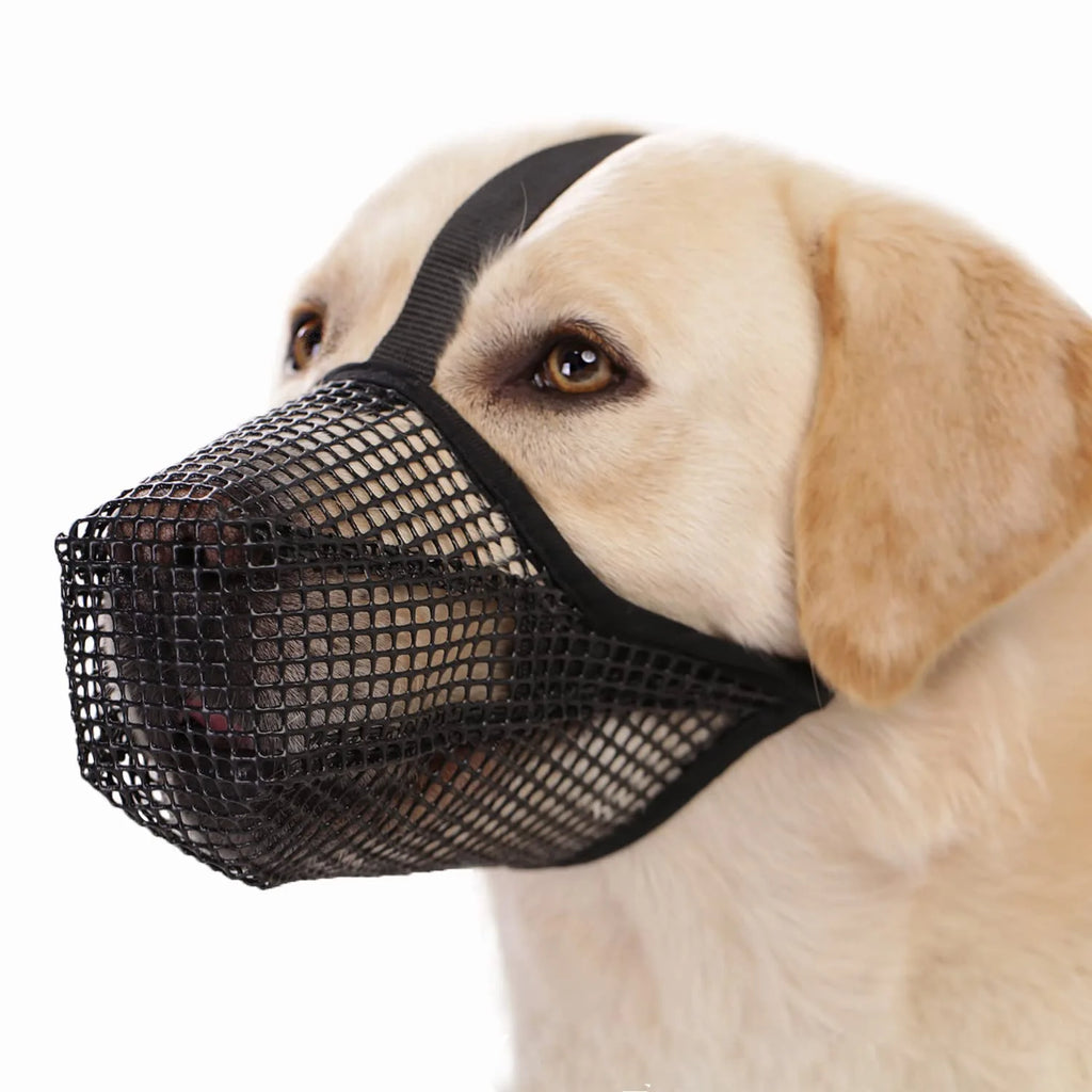Soft Mesh Dog Muzzle – Adjustable Breathable Anti-Scavenging Muzzle