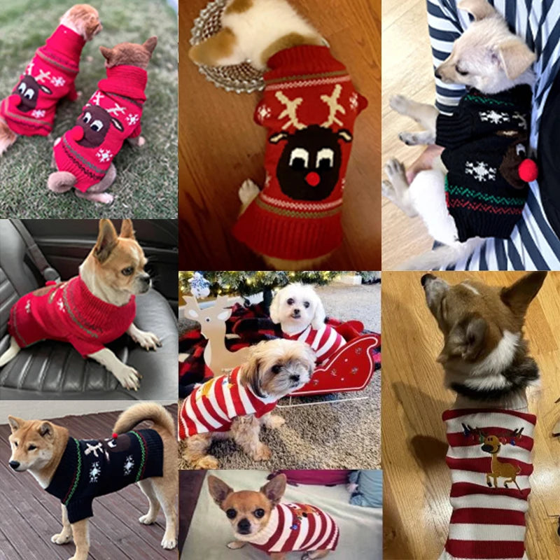 Christmas Dog Jumper – Knitted Holiday Sweater for Small & Large Dogs