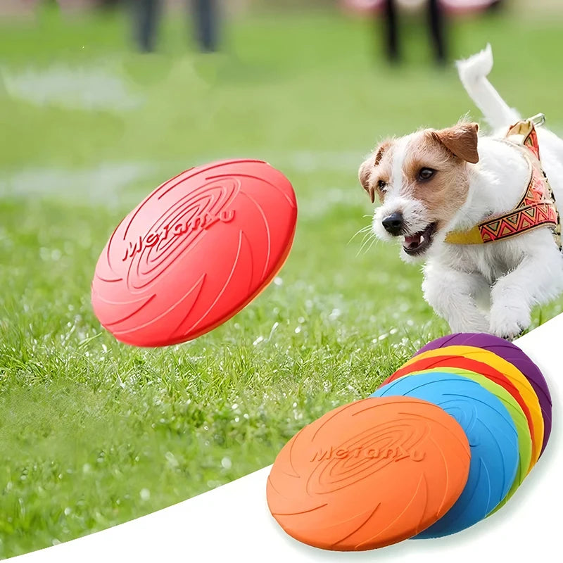 Soft Flying Disc for Dogs – Durable Rubber Fetch Toy