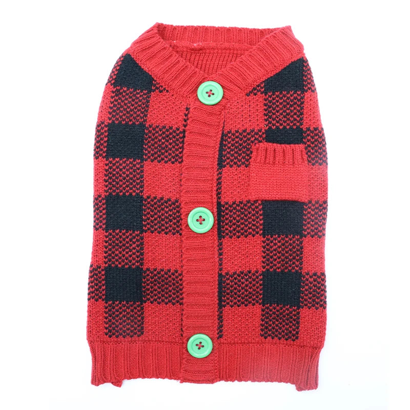 Weihnachtspullover für Hunde – Gestrickter Festtags-Pulli für kleine & große Hunde