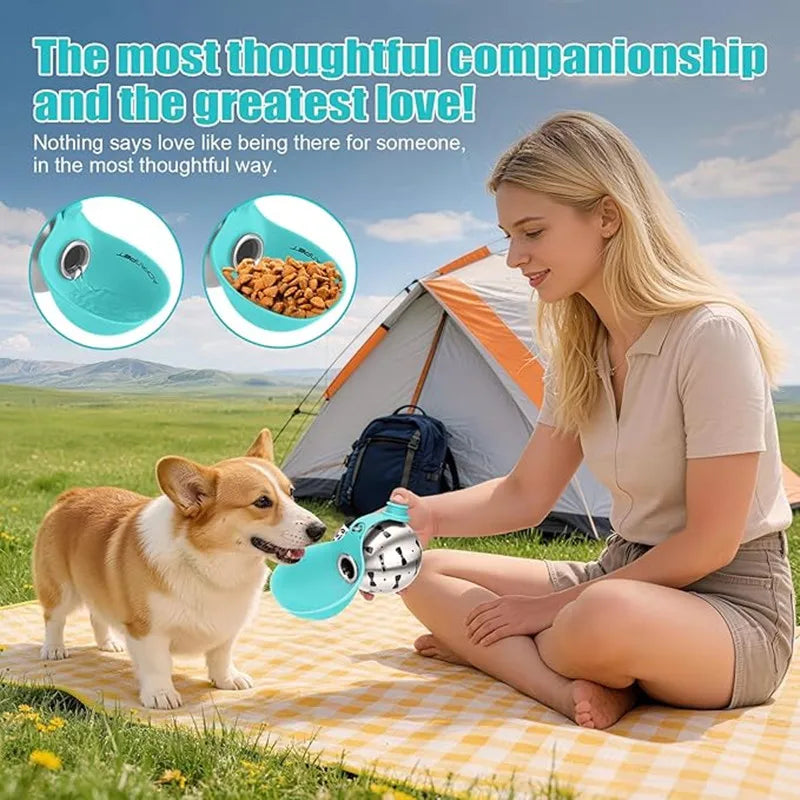 Portable Dog Water Bottle with Built-In Bowl