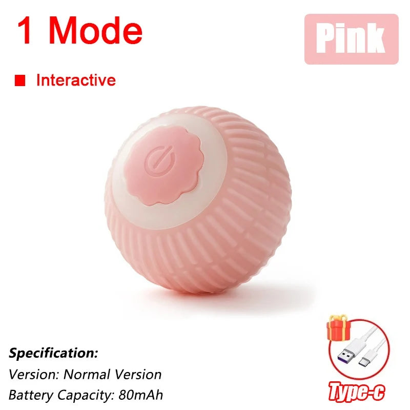 Self-Rolling Cat Ball – Rechargeable Toy with Teaser Tail