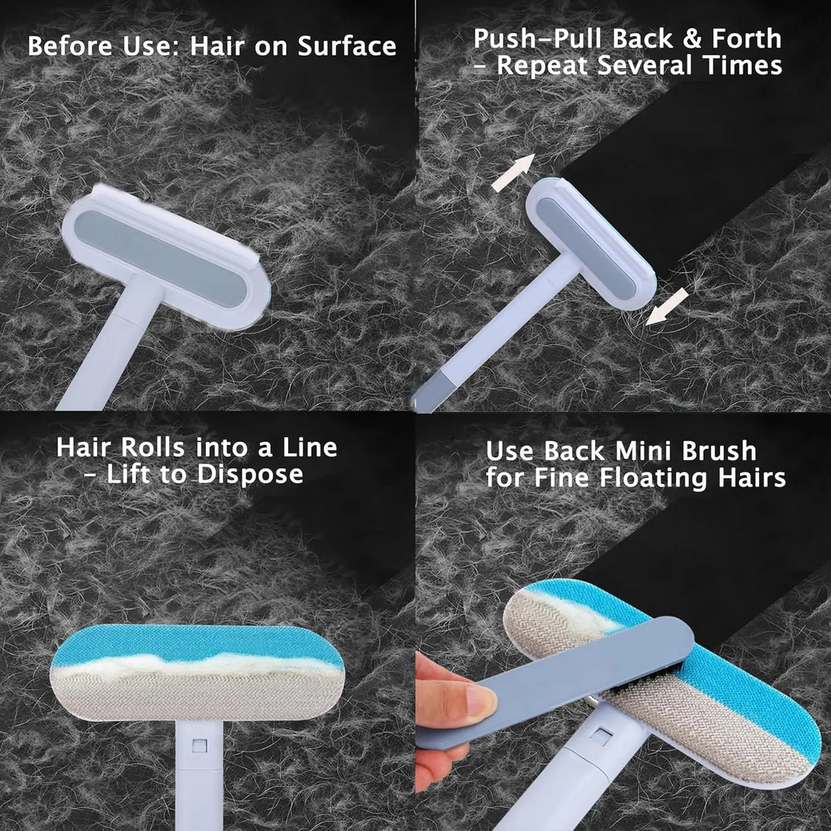 Reusable Pet Hair Remover for Sofas & Carpets