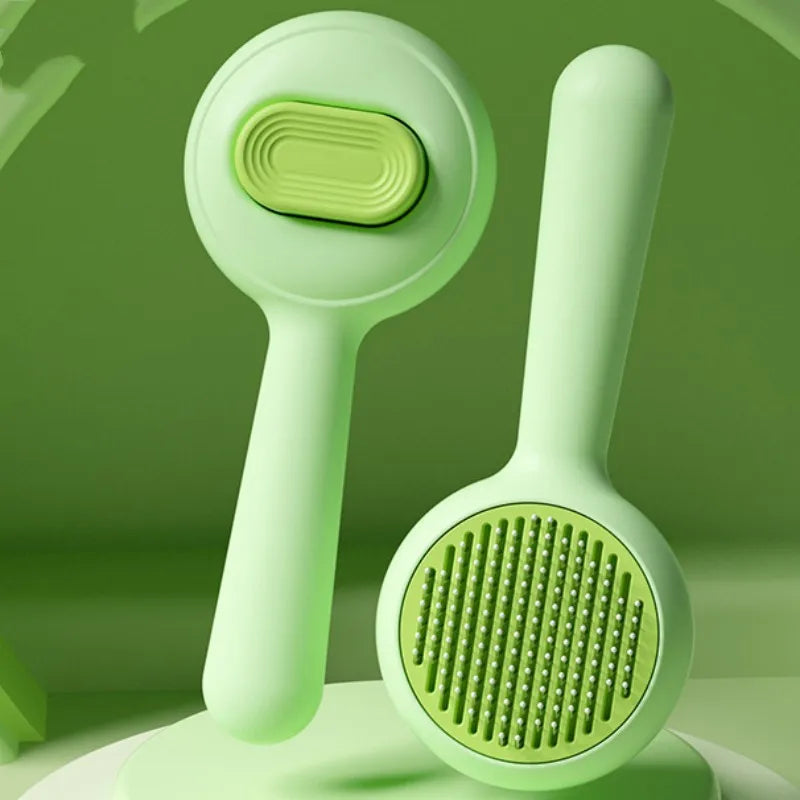 Self-Cleaning Pet Brush – One-Click Hair Release Grooming Comb