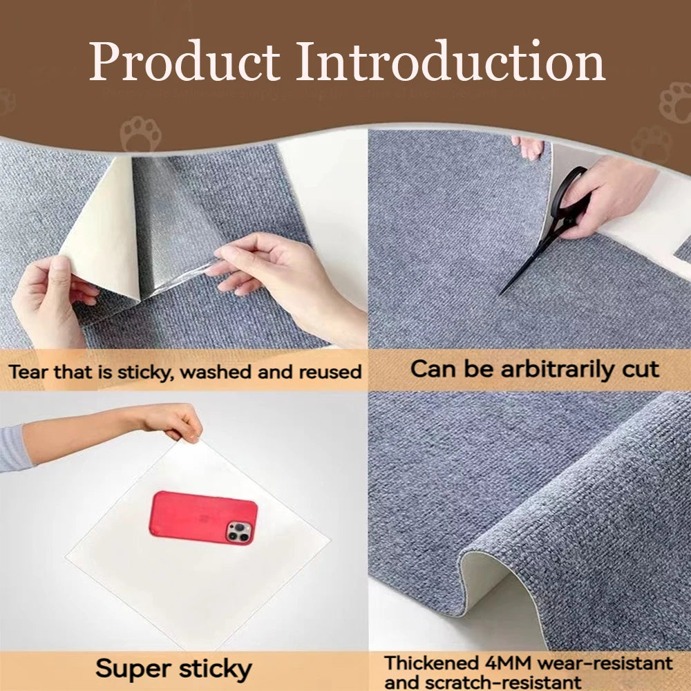 Self-Adhesive Cat Scratching Mat - Trim to Fit