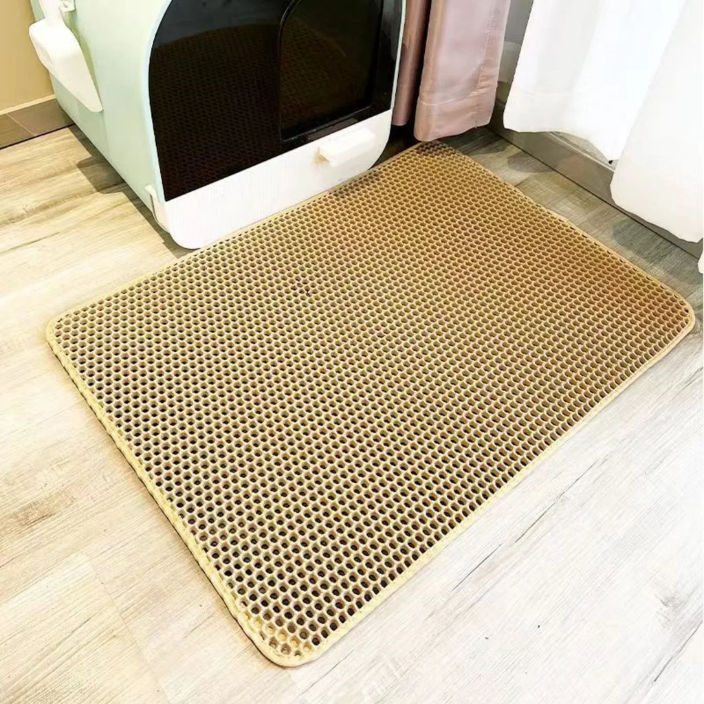Double-Layer Cat Litter Mat – Traps Scattered Litter