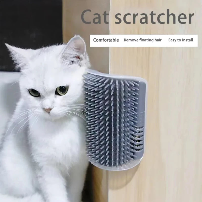 Corner Cat Scratcher & Massage Comb with Catnip