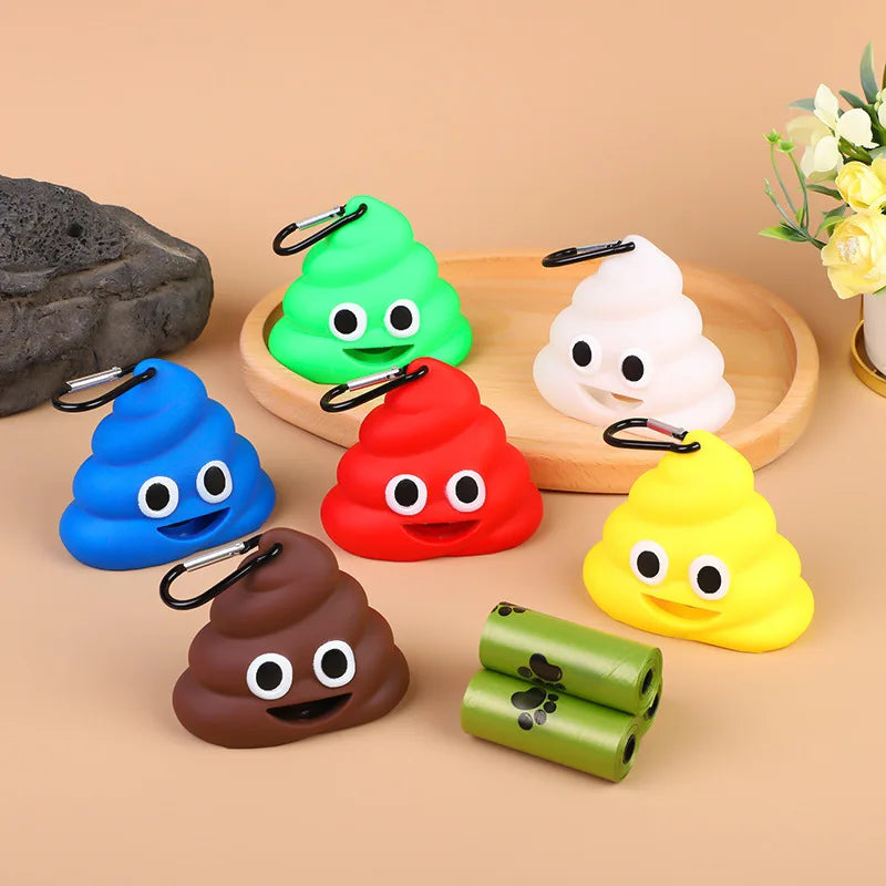 Poop Bag Dispenser with Lead Clip