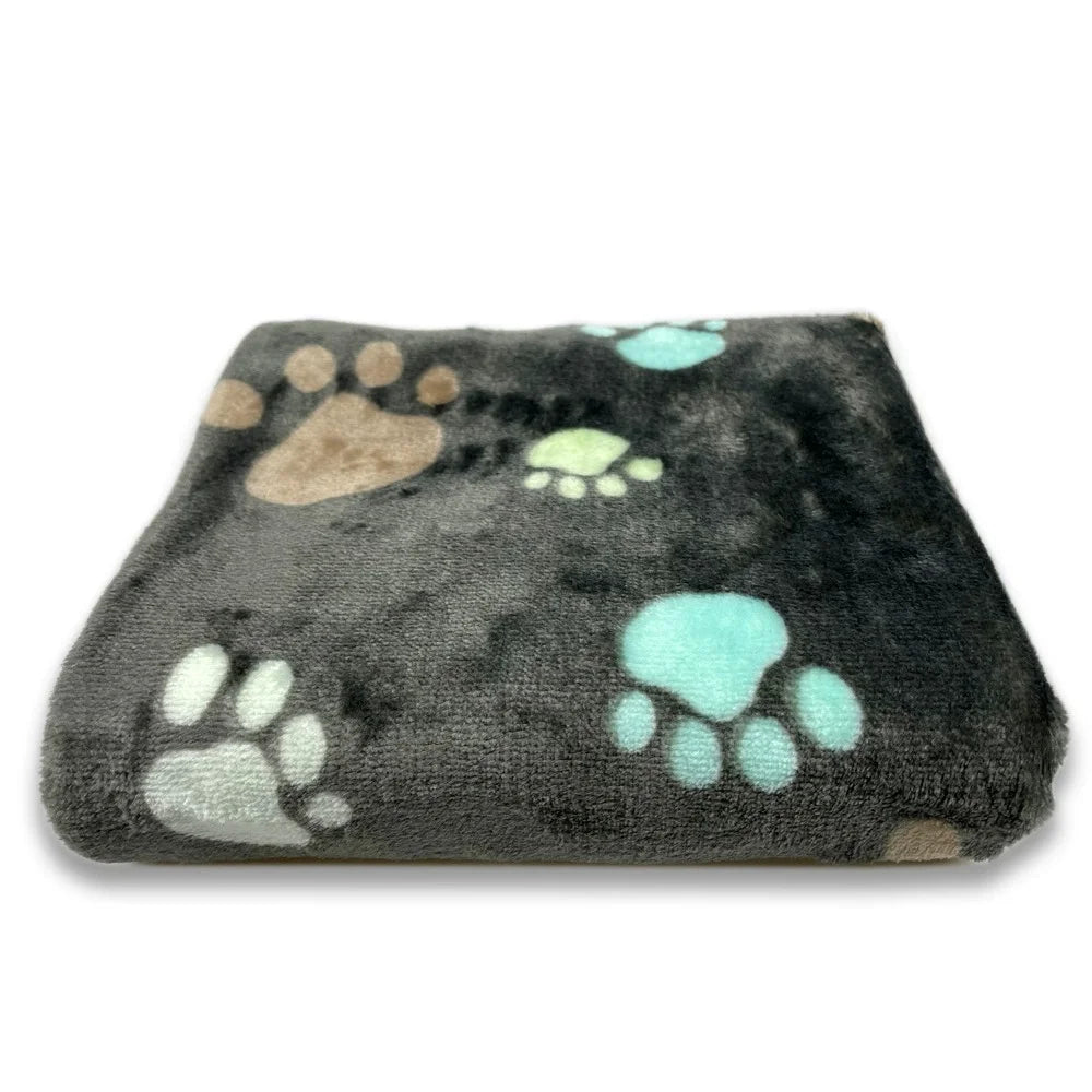 Fleece Pet Blanket - Paw Print, Three Sizes