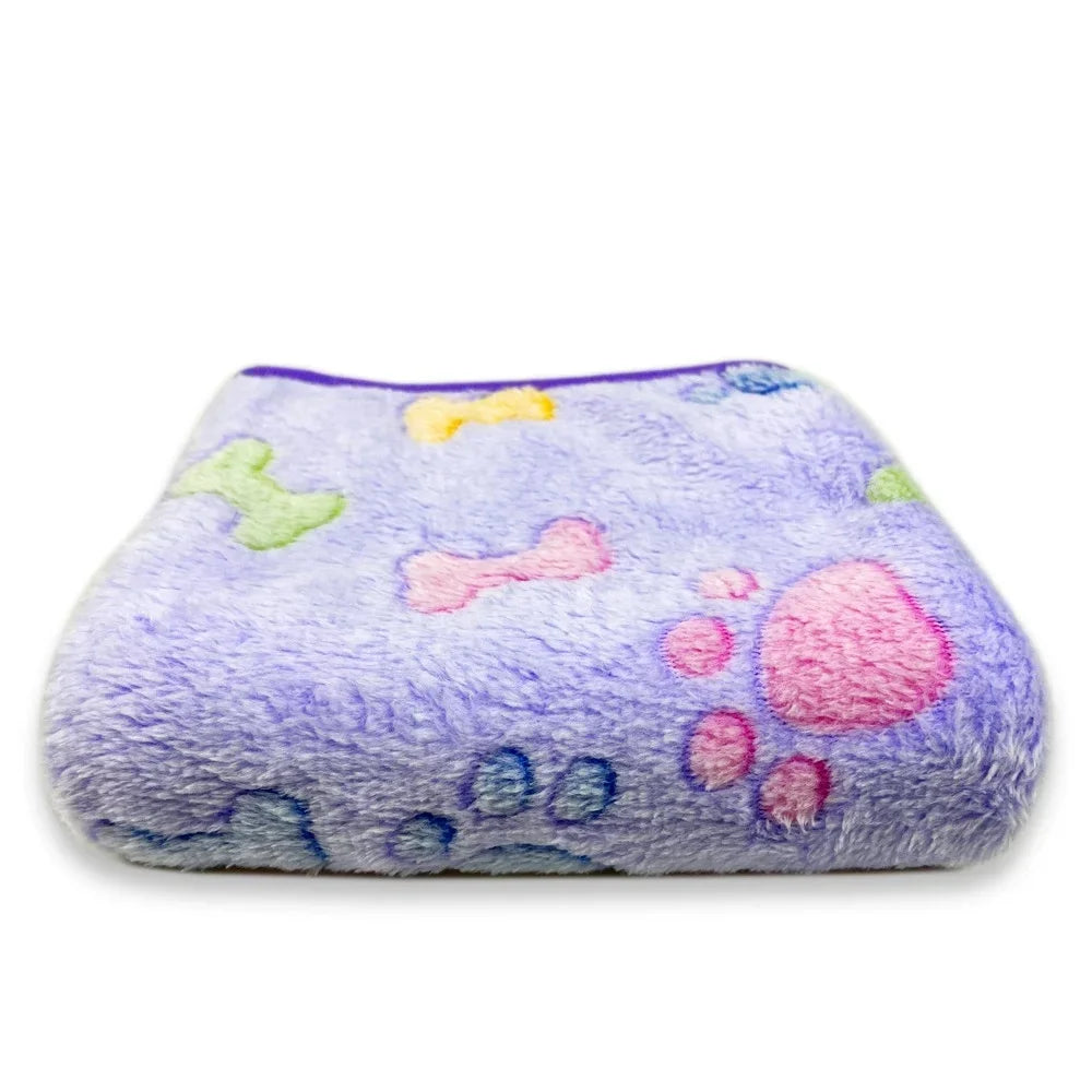 Fleece Pet Blanket - Paw Print, Three Sizes