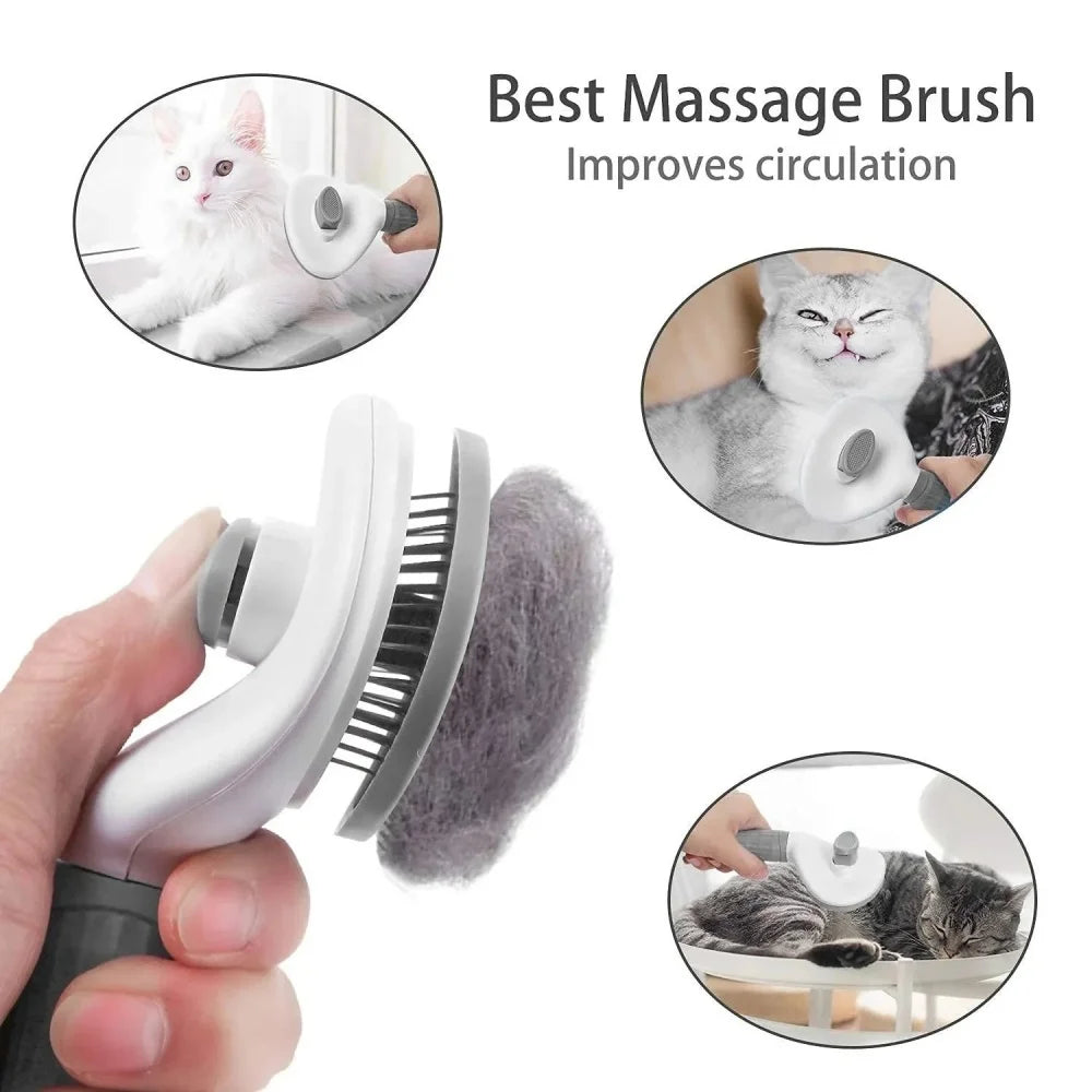 Self-Cleaning Slicker Brush