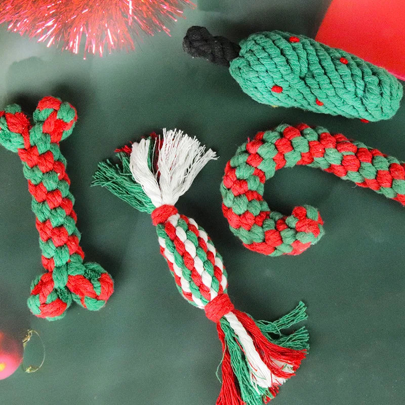 Cotton Rope Chew Toys - Festive Shapes for Dogs