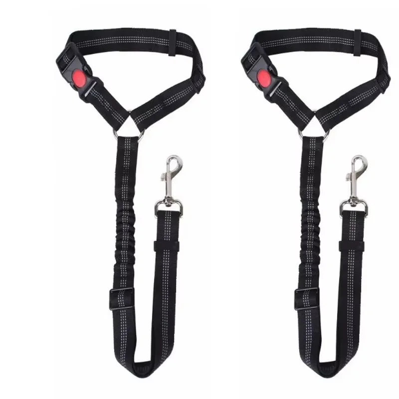 Dog Car Seat Belt Tether - Adjustable & Reflective