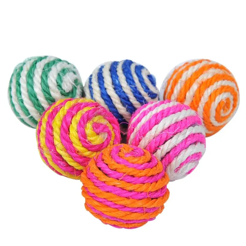 Cat Rattle Balls - Set of 4 Lattice Play Balls