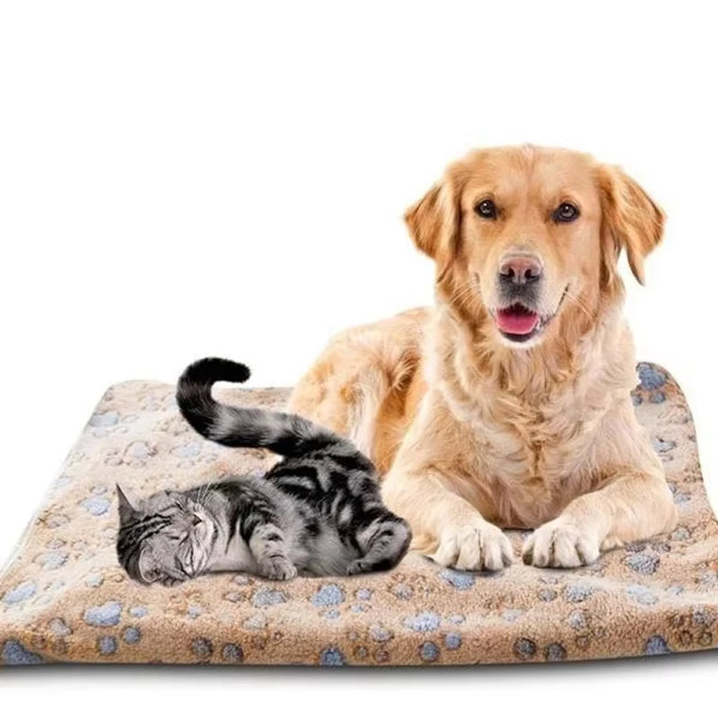 Fleece Pet Blanket - Paw Print, Three Sizes