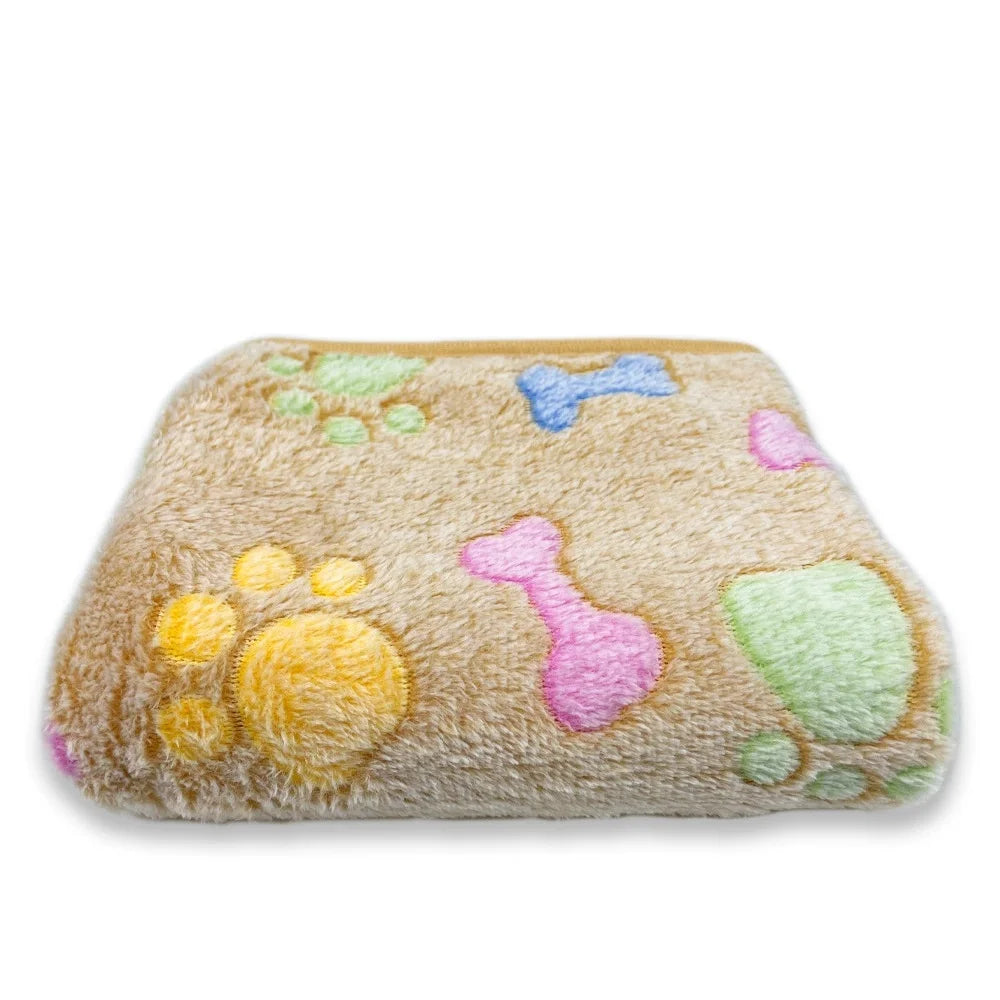 Fleece Pet Blanket - Paw Print, Three Sizes