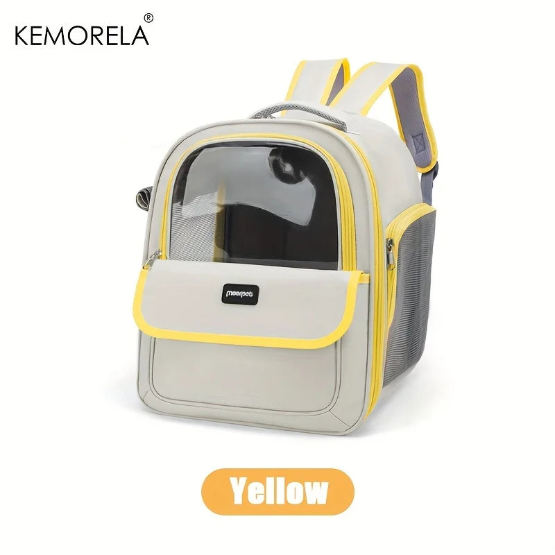 Foldable Pet Carrier Backpack – Expandable Mesh Travel Bag