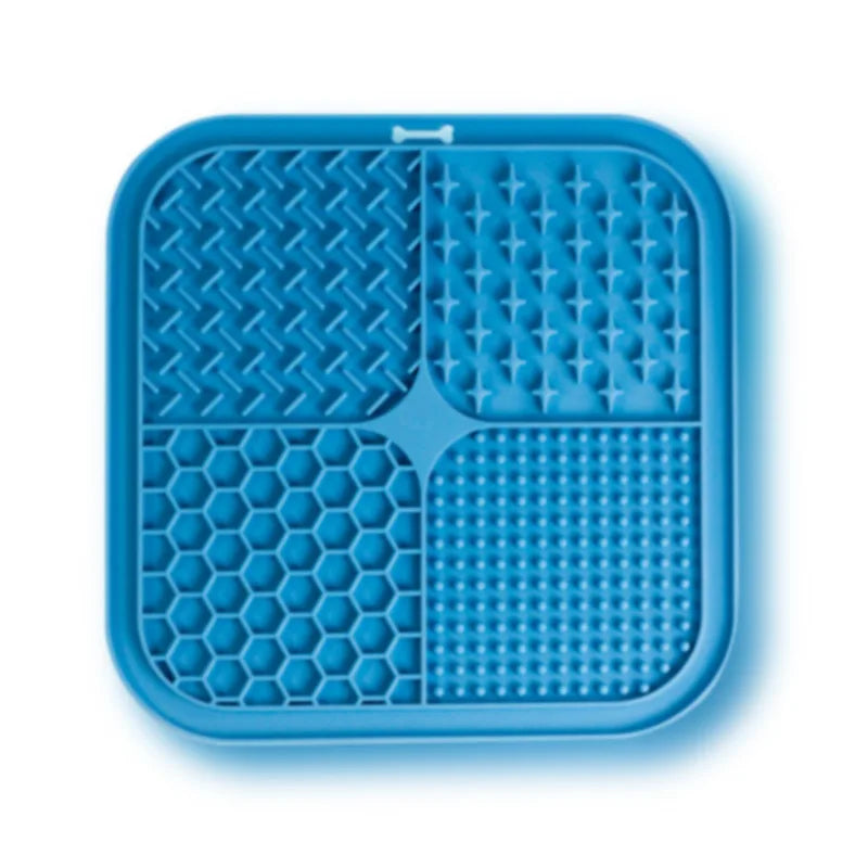 Silicone Licking Mat for Dogs & Cats with Suction Cup – Slow Feeder Mat