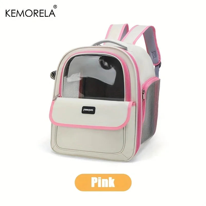 Foldable Pet Carrier Backpack – Expandable Mesh Travel Bag