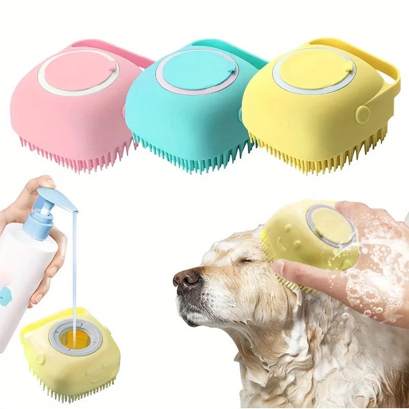Silicone Bath Brush with Shampoo Dispenser