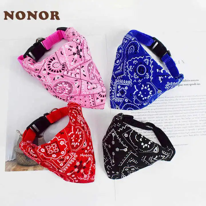 Paisley Pet Bandana – Adjustable Collar Scarf for Dogs & Cats